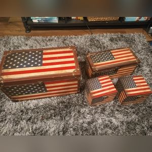 Flag storage box set